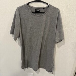 Men's Gray Cuts Crew Neck T-Shirt